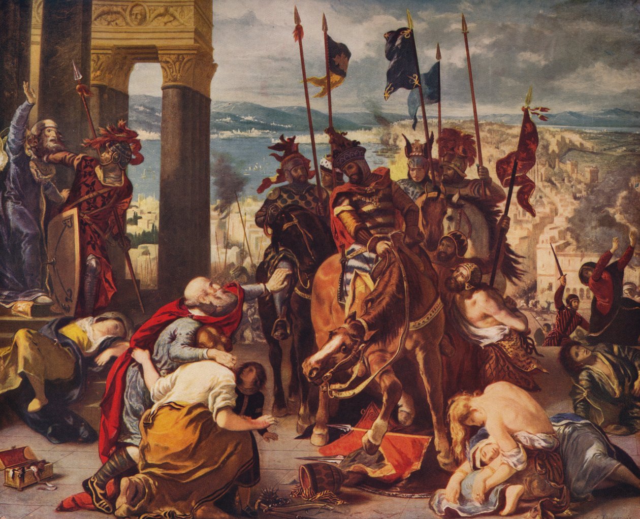 Einzug der Kreuzritter in Konstantinopel von Ferdinand Victor Eugene Delacroix
