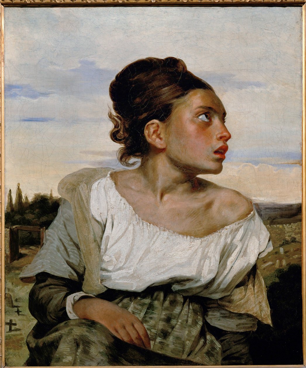 Junge Waise auf dem Friedhof von Ferdinand Victor Eugene Delacroix