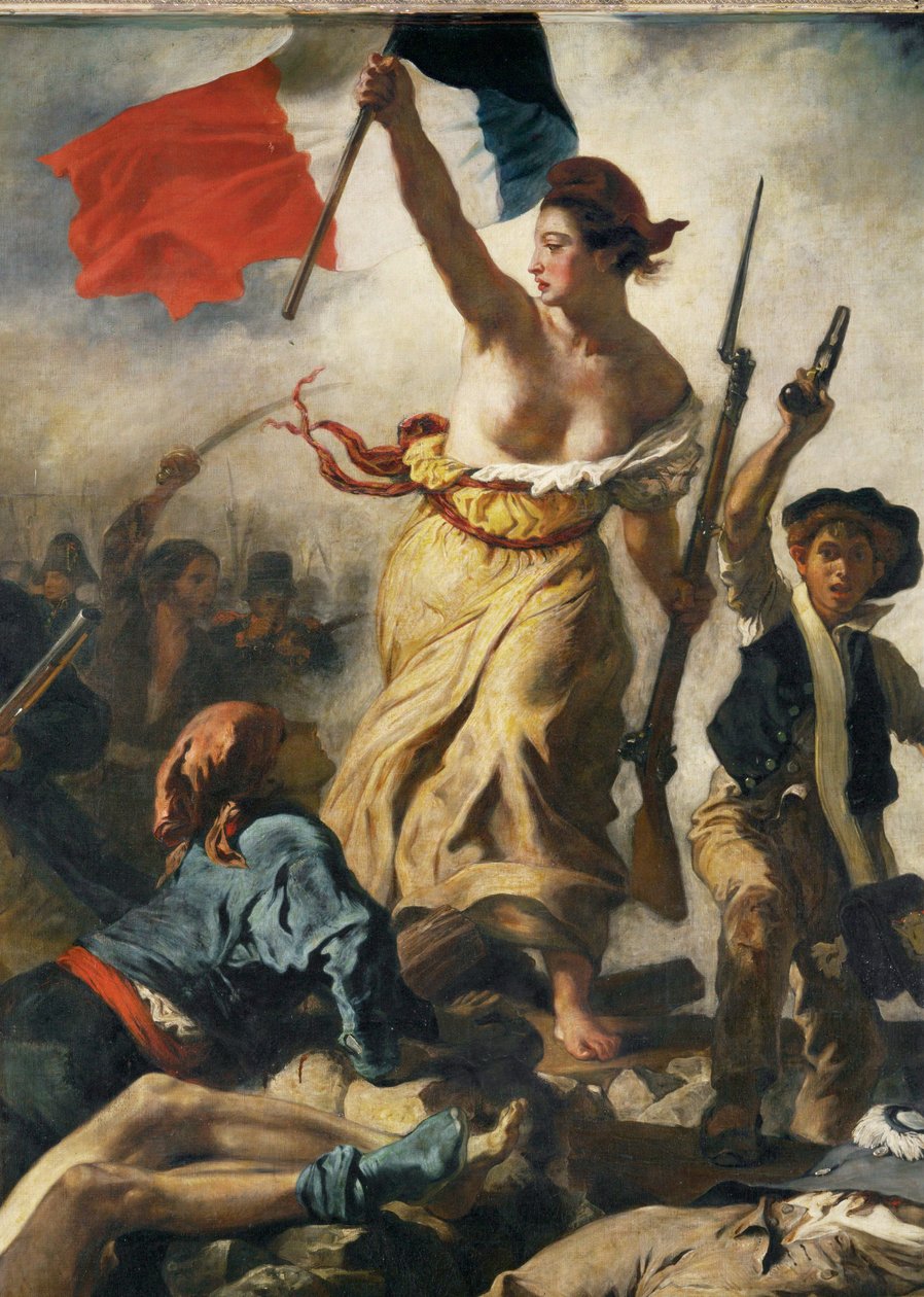 28. Juli 1830; Die Freiheit führt das Volk von Ferdinand Victor Eugene Delacroix