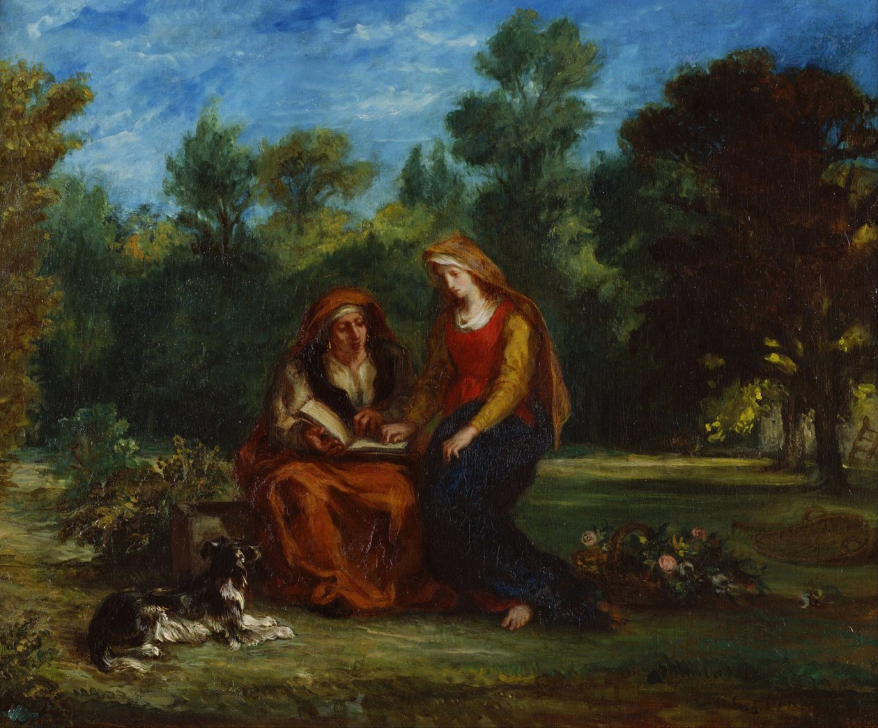 Die Erziehung der Jungfrau von Ferdinand Victor Eugene Delacroix