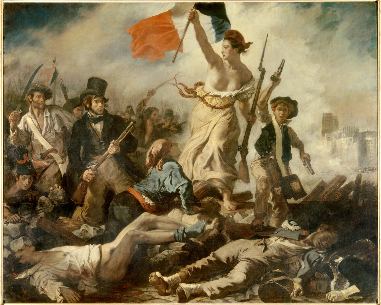 Die Freiheit führt das Volk, 28. Juli von Ferdinand Victor Eugene Delacroix