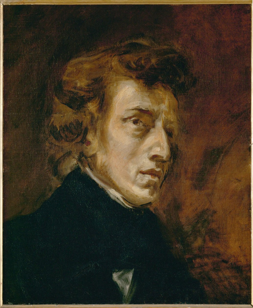 Porträt von Frederic Chopin von Ferdinand Victor Eugene Delacroix