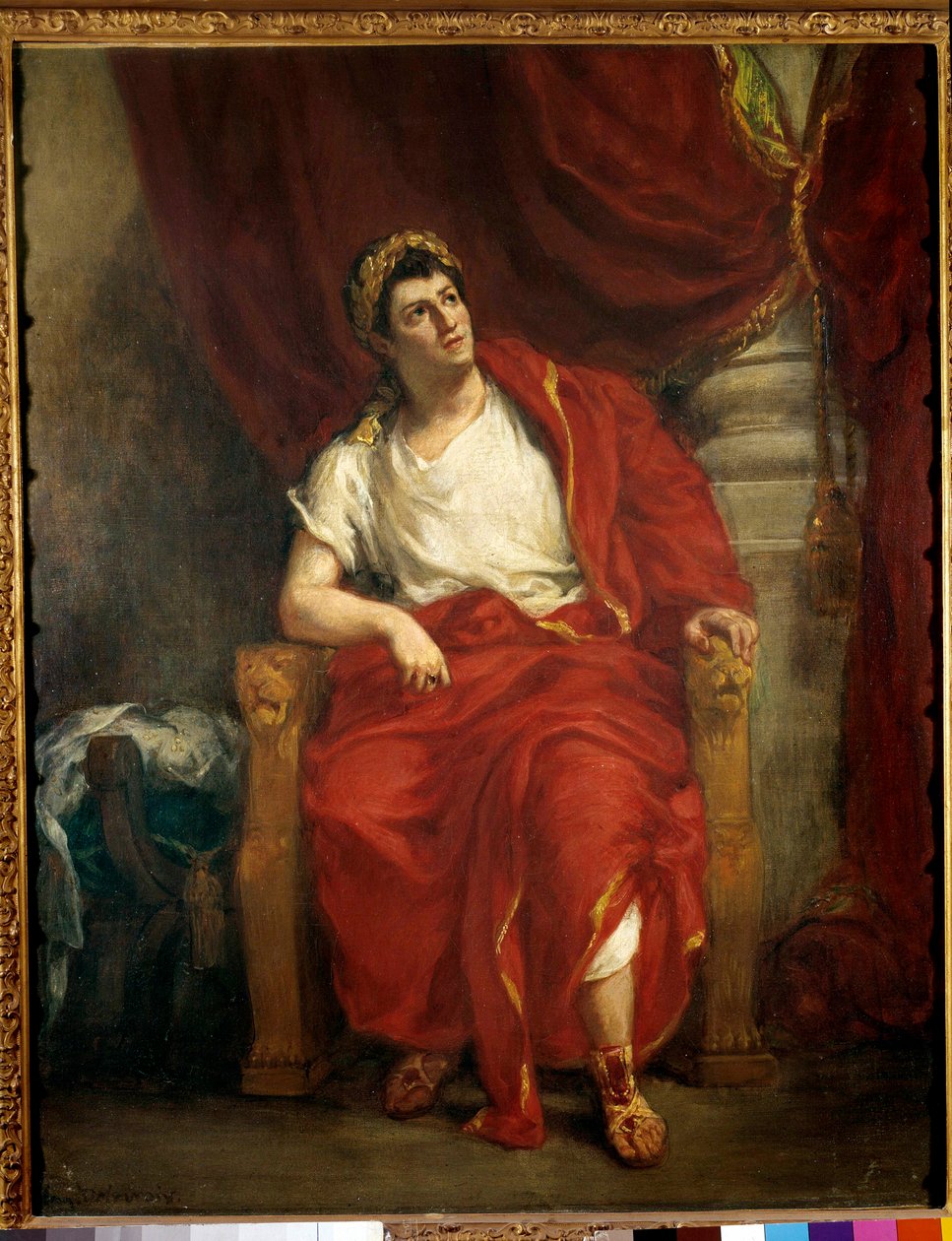 Porträt des Komikers Francois-Joseph Talma (1763-1826) als Nero in der Aufführung von "Britannicus" von Jean Racine von Ferdinand Victor Eugene Delacroix