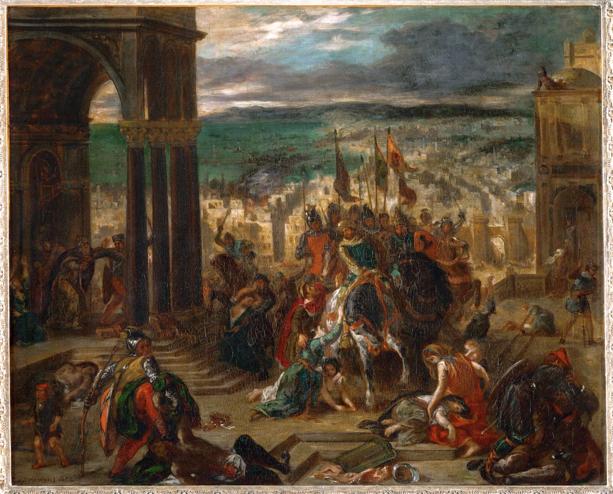 Eroberung von Konstantinopel durch die Kreuzfahrer von Ferdinand Victor Eugene Delacroix