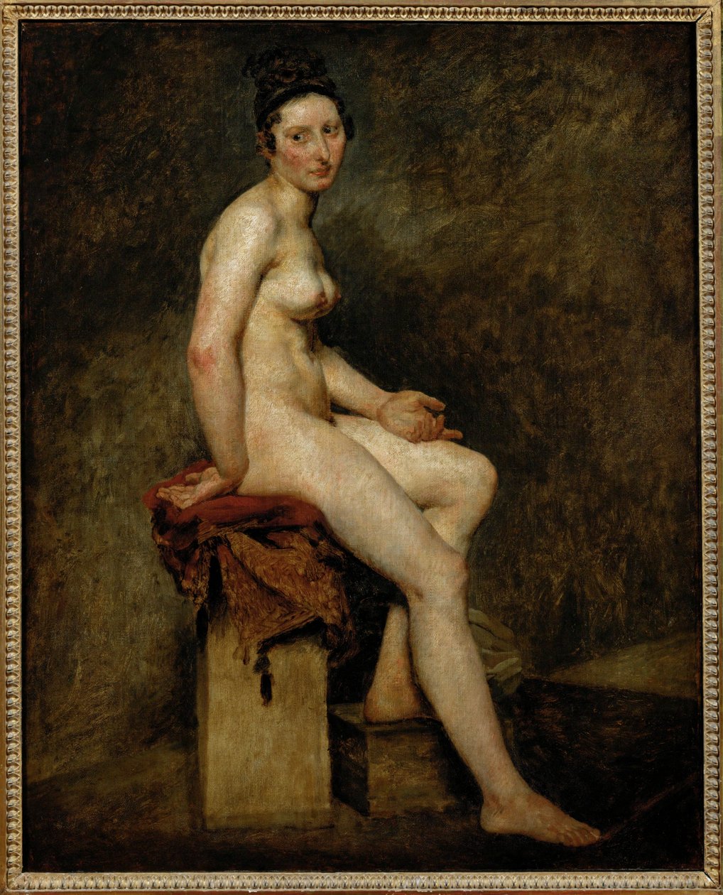Sitzender Akt, auch genannt Mlle von Ferdinand Victor Eugene Delacroix