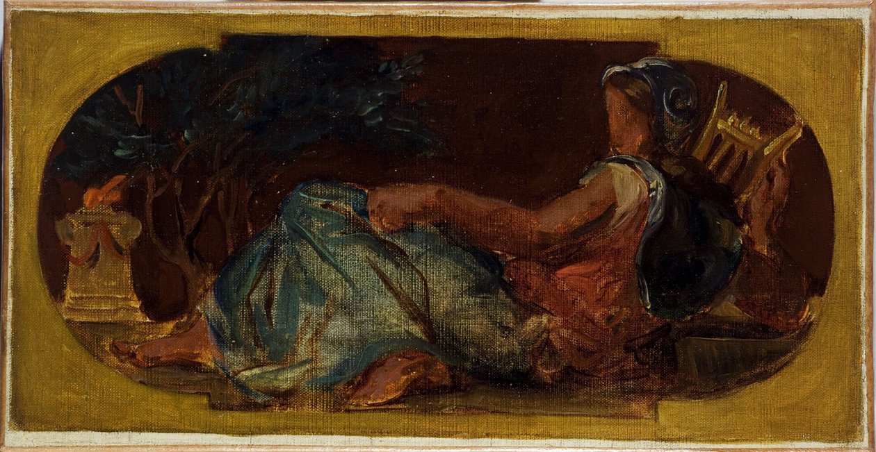 Skizze für den Salon de la Paix im Pariser Rathaus: Minerva, zwischen 1849 und 1852 von Ferdinand Victor Eugene Delacroix