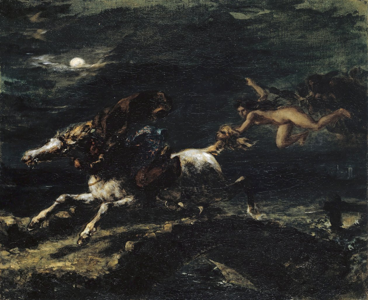 Tam O’Shanter von den Hexen verfolgt, 1849 von Ferdinand Victor Eugene Delacroix