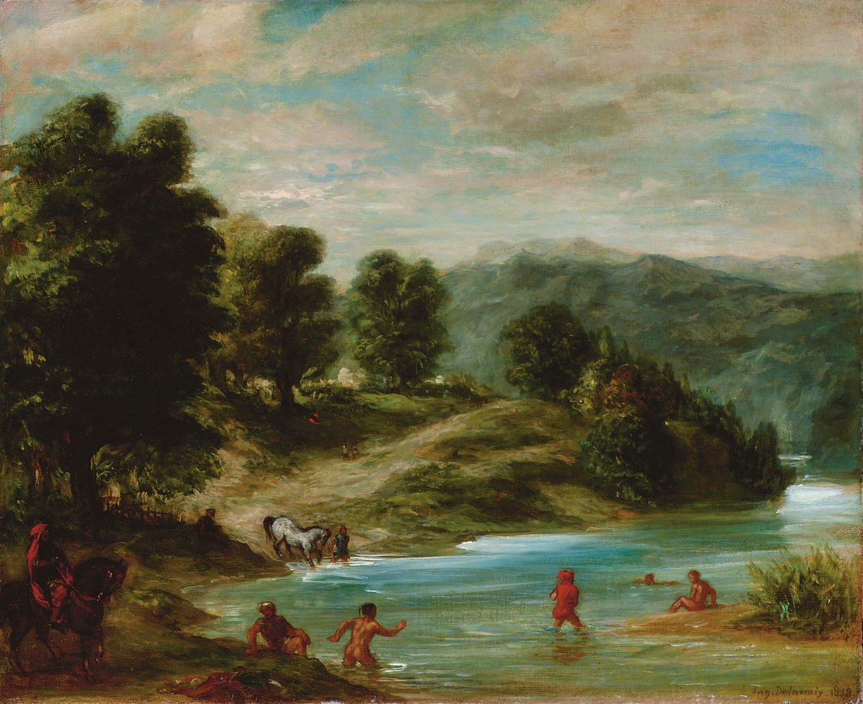 Die Ufer des Flusses Sebou, 1858 von Ferdinand Victor Eugene Delacroix