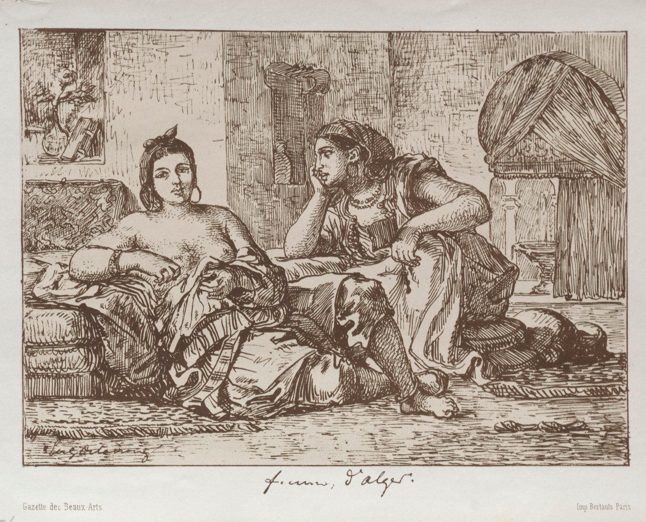 Frauen von Algier, 1833 von Ferdinand Victor Eugene Delacroix