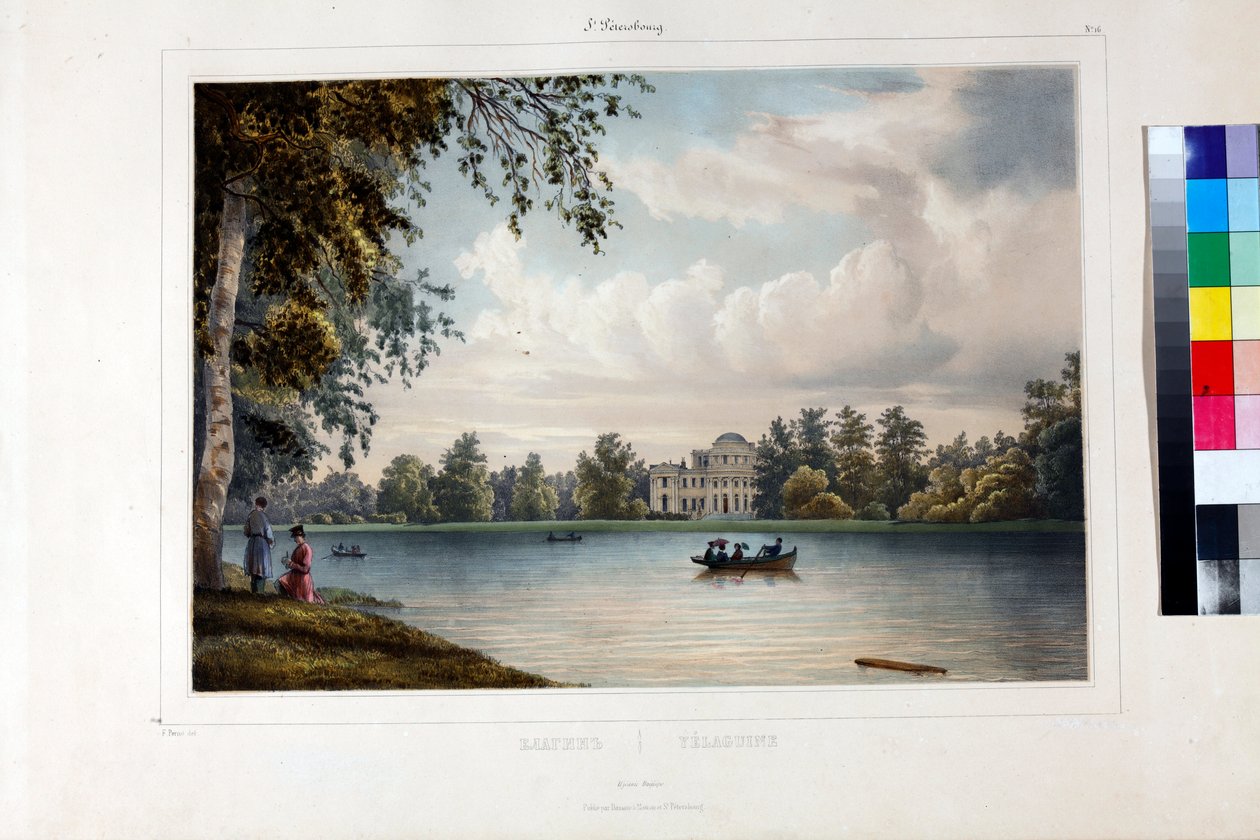 Der Jelagin-Palast in Sankt Petersburg von Ferdinand Victor Perrot