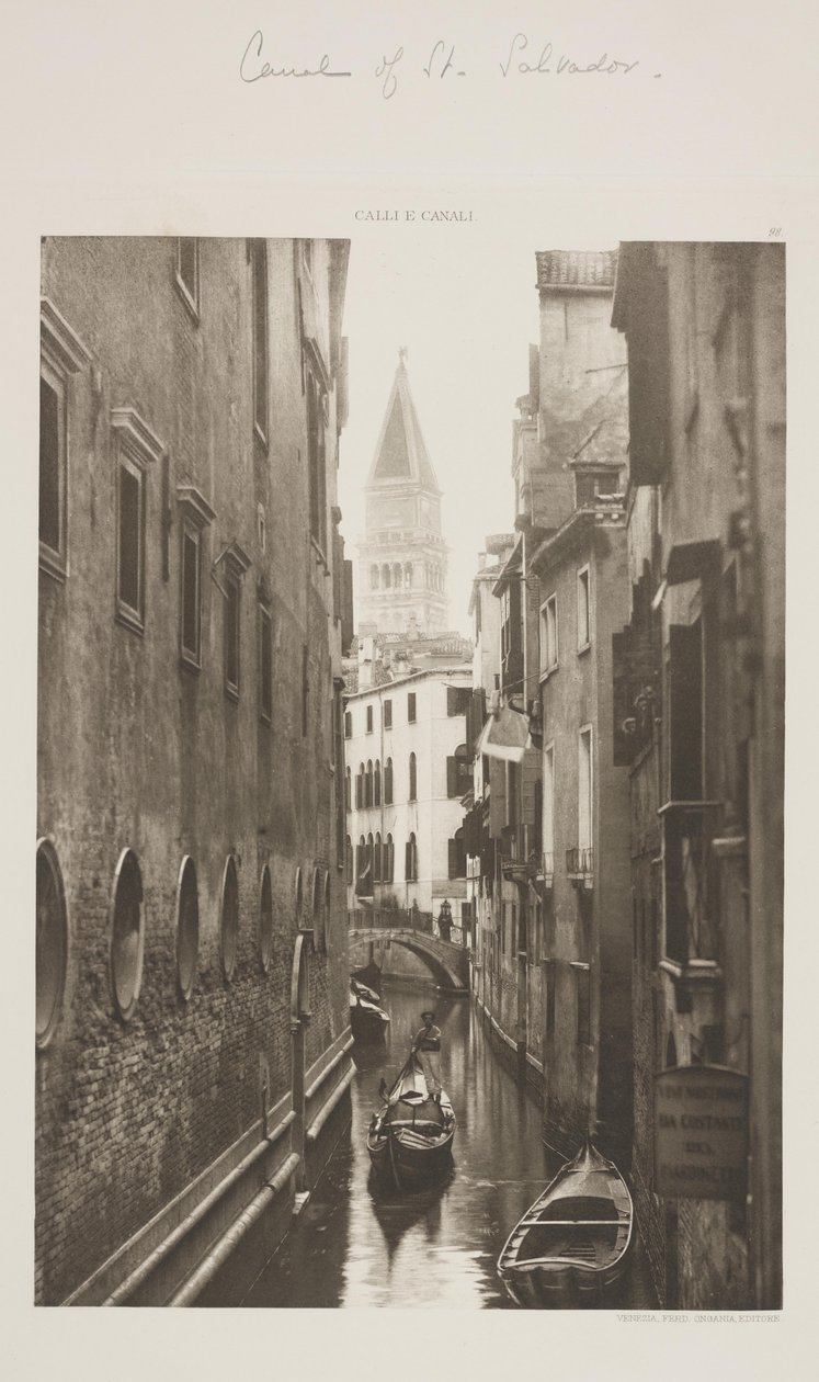 Kanal von St. Salvadore von Ferdinando Ongania