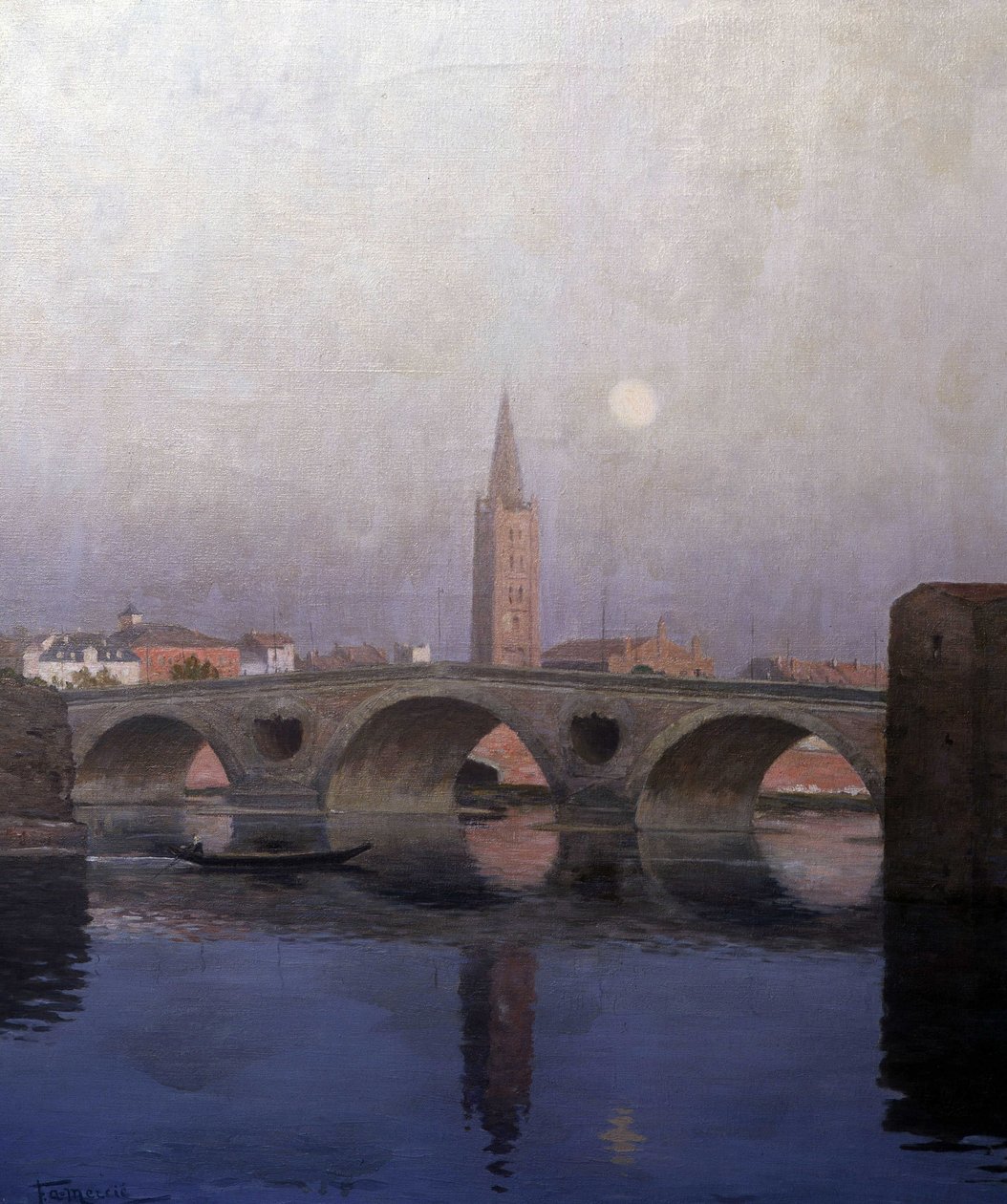 Le Pont Neuf in Toulouse, Anfang 20. Jahrhundert von Fernand Antonin Mercié