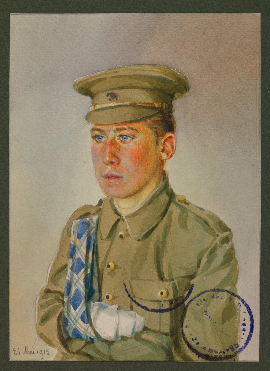 Georges Haskell, britischer Soldat bei den Royal Scott Brighton, Gustrow von Fernand Barbier