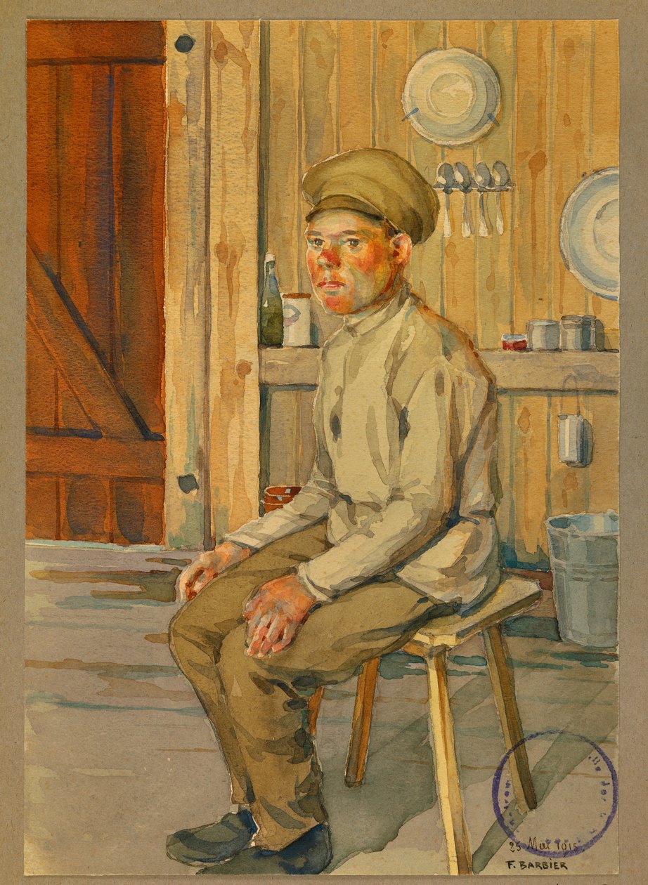 Porträt des russischen Gefangenen Dimitri, Gustrow von Fernand Barbier