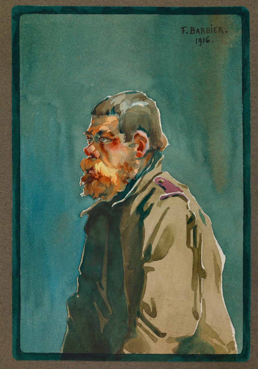 Russischer Soldat, 1916 gefangen genommen, Gustrow von Fernand Barbier