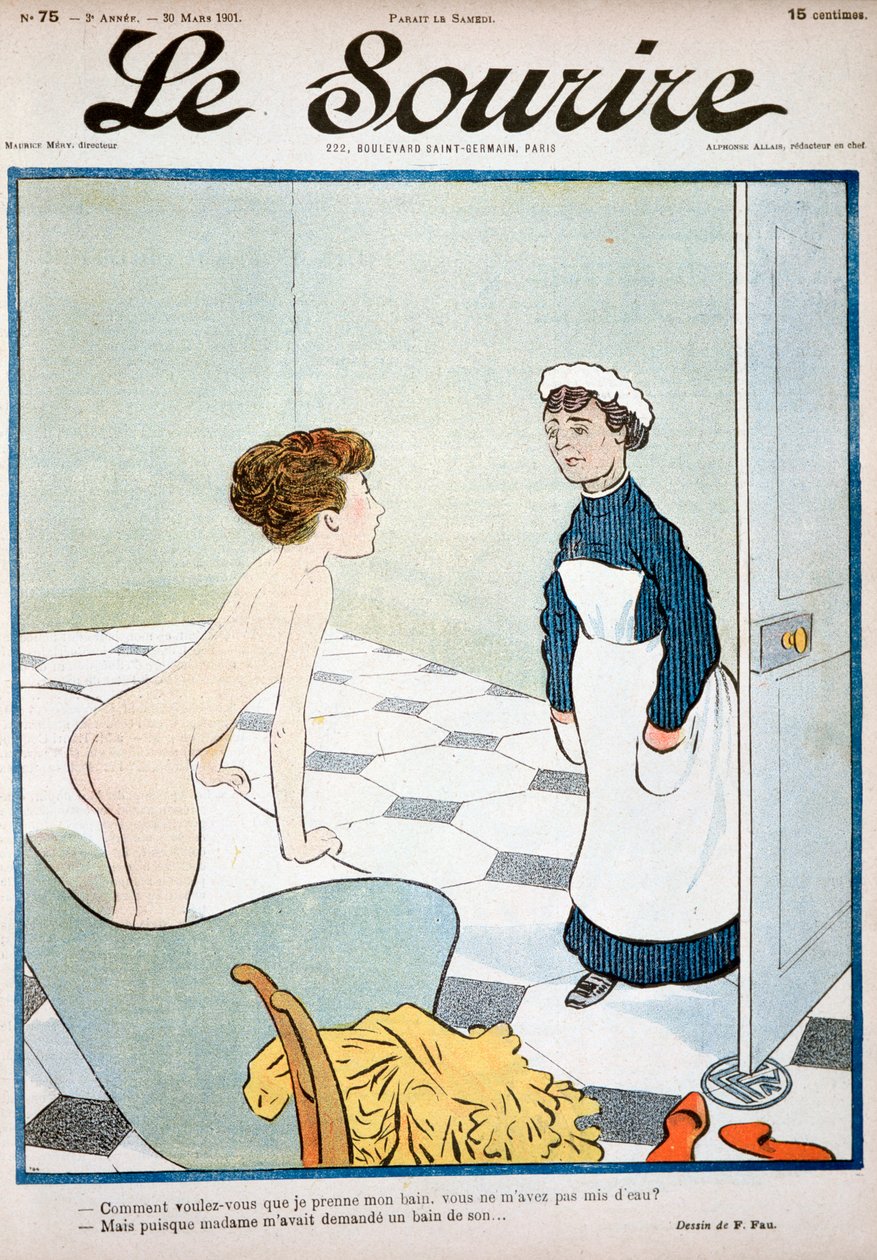 Titelseite der Zeitschrift Le Sourire, 30. März 1901 von Fernand Fau