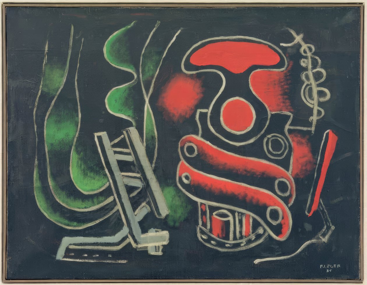 Komposition mit Korkenzieher von Fernand Leger