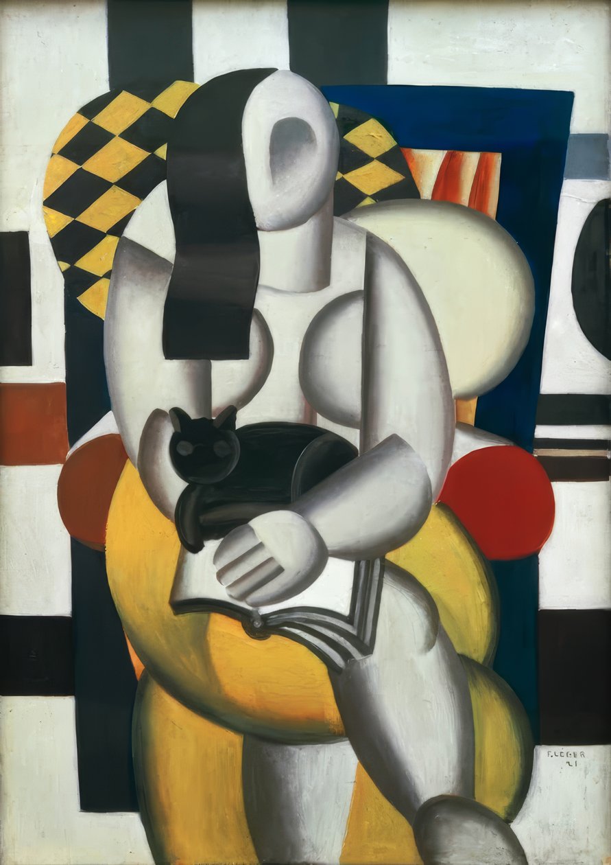 Frau mit Katze von Fernand Leger