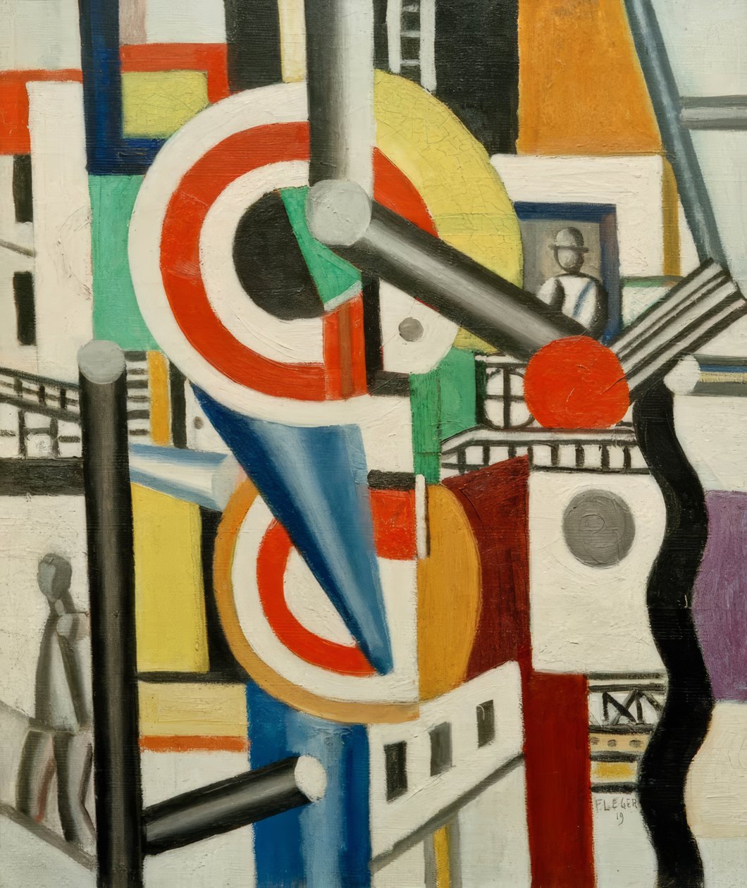 Die zwei Scheiben in der Stadt von Fernand Leger