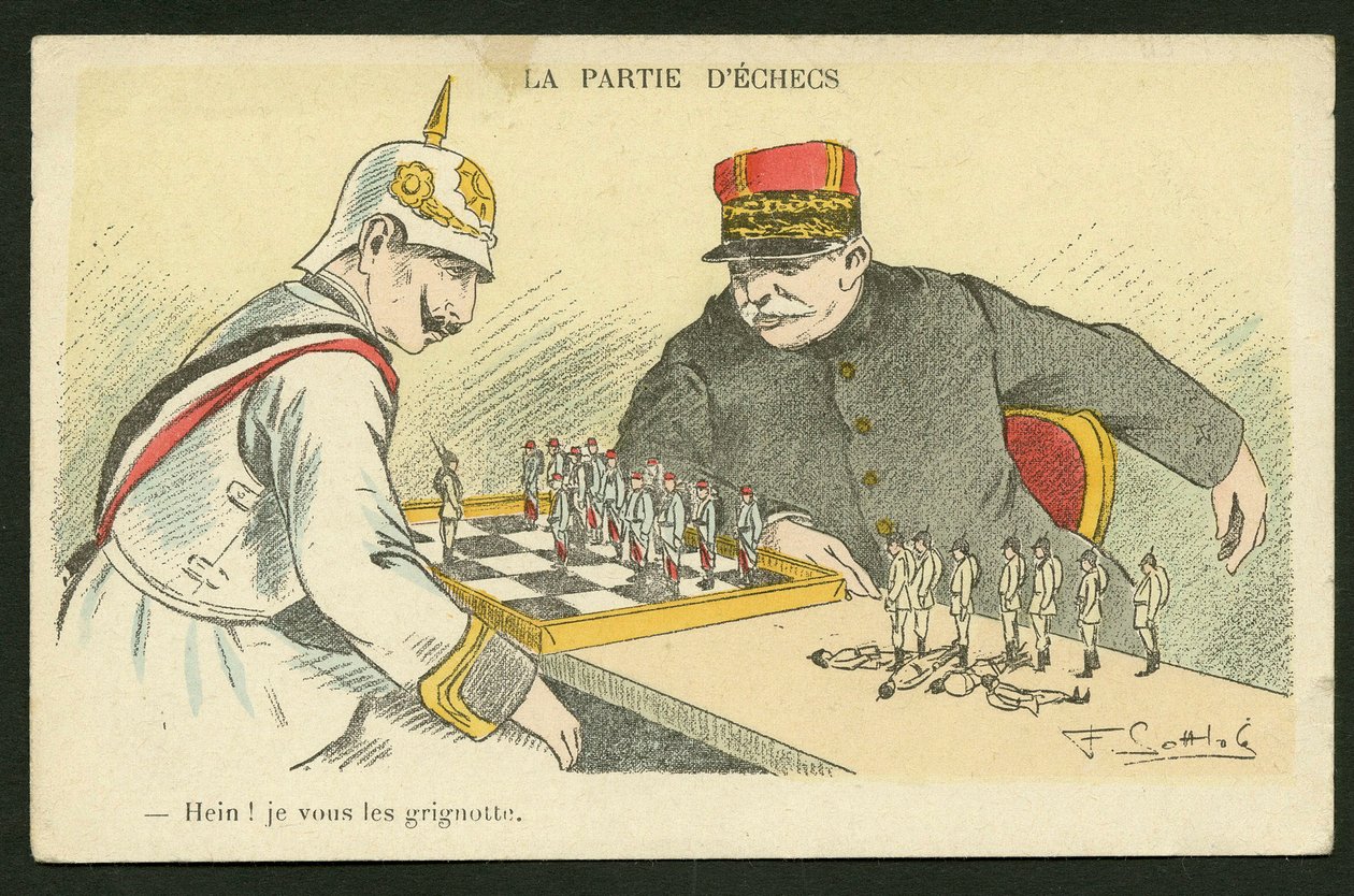 Postkarte, Satirisch in Farben: Hein! I Snack You - Krieg von 14-18 von Fernand Louis Gottlob