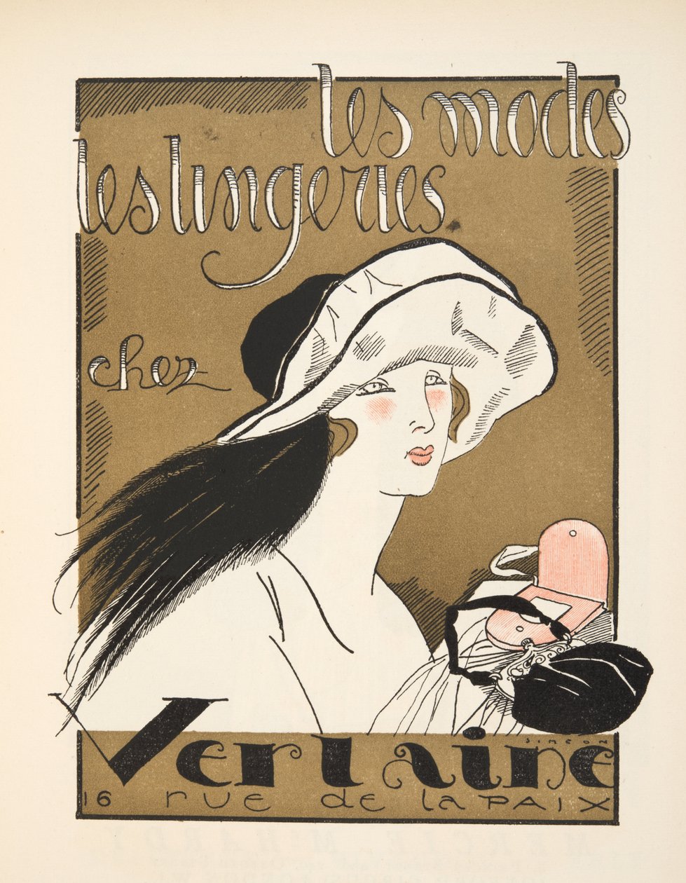 Werbung für Verlaine, aus Gazette de Bon Ton von Fernand Siméon