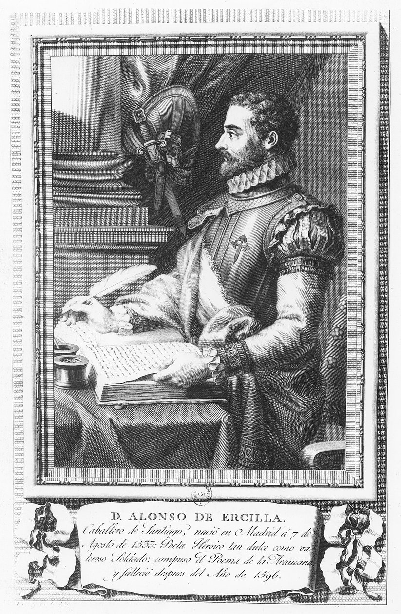 Porträt von Alonso de Ercilla y Zúñiga von Fernando Selma