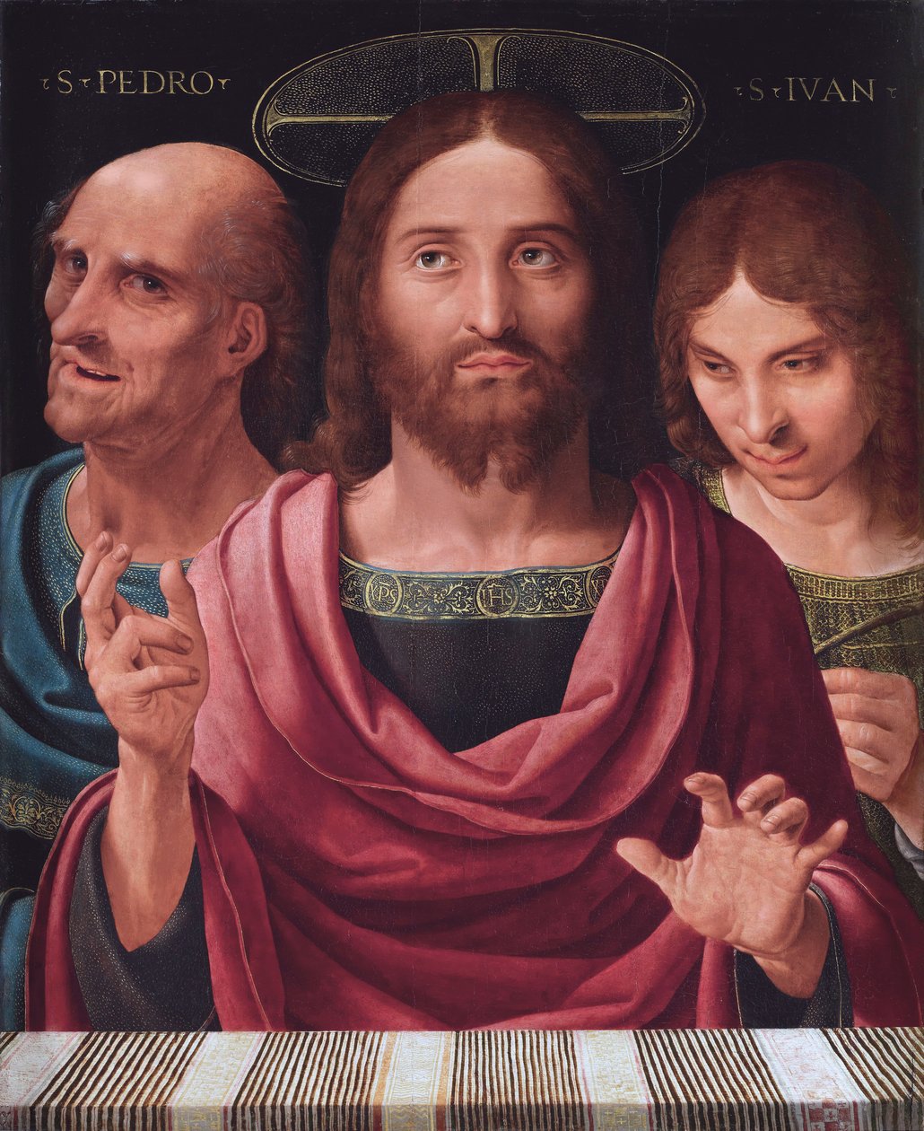 Salvator Mundi zwischen den Heiligen Petrus und Johannes, um 1507 von Fernando Yanez de Almedina