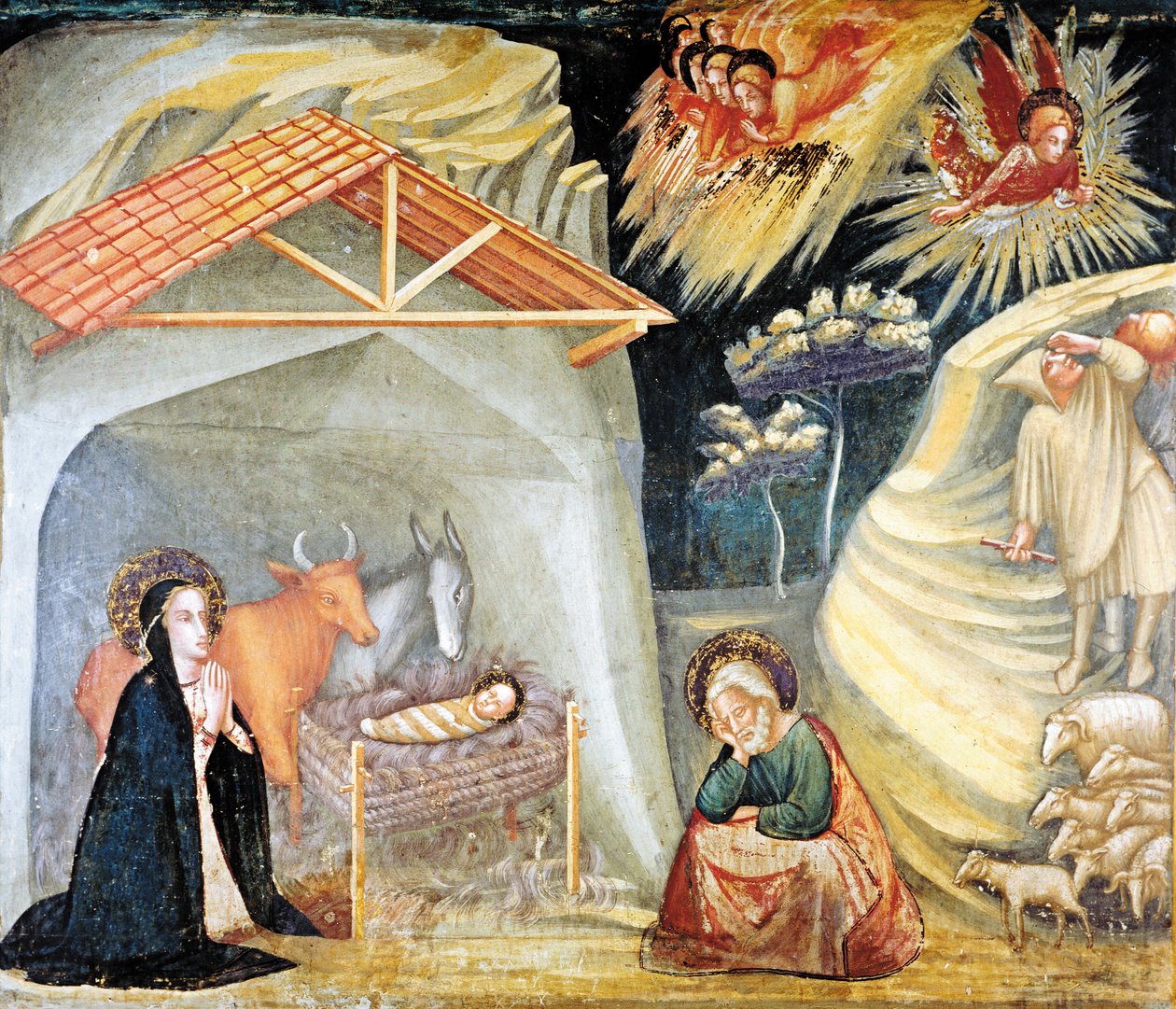 Geburt Jesu in Bethlehem (Detail) von Ferrer Bassa
