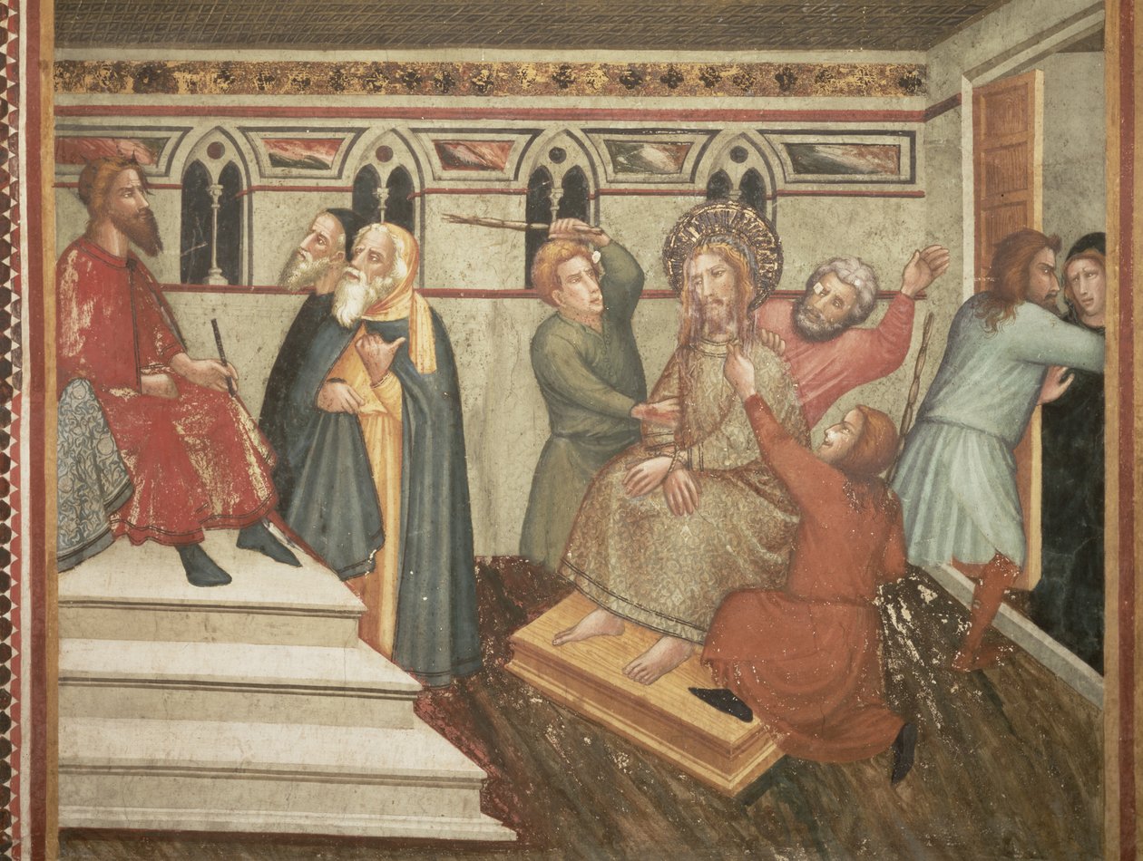Die Geißelung Christi vor Pontius Pilatus von Ferrer Bassa