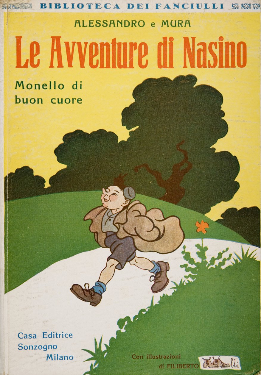 Titelseite von Le Avventure di Nasino, Monello di buon cuore von Alessandro e Mura von Filiberto Scarpelli