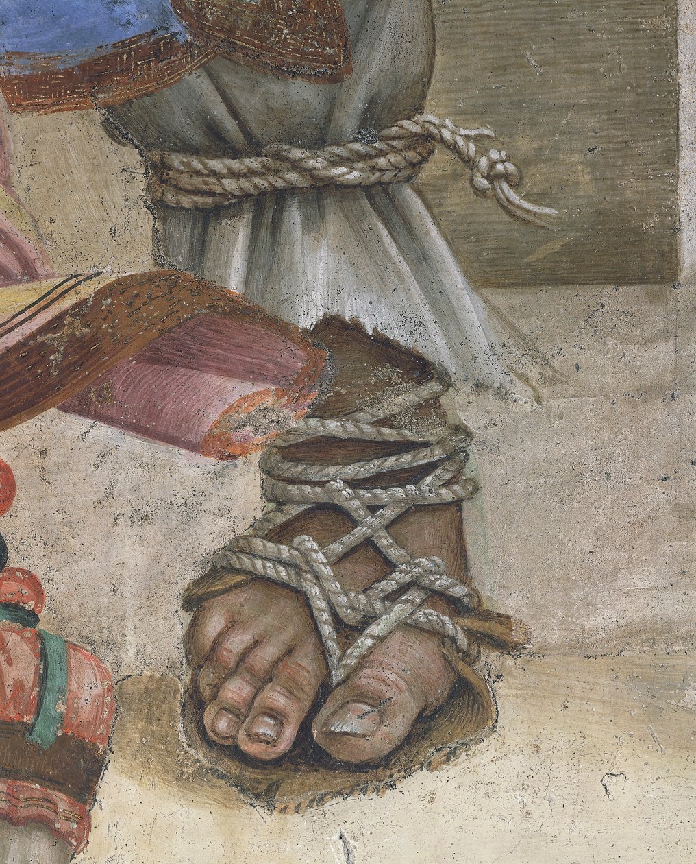 Der heilige Johannes Evangelist erweckt Drusiana zum Leben, von Filippino Lippi, (Detail) von Filippino Lippi