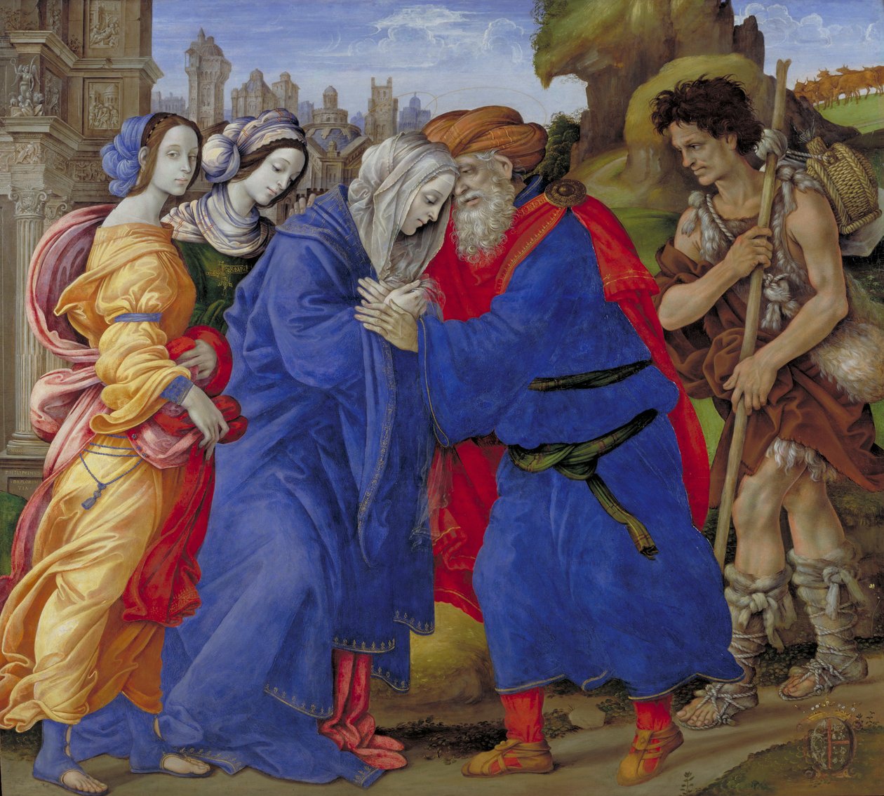 Das Treffen von Joachim und Anna vor dem Goldenen Tor von Jerusalem von Filippino Lippi