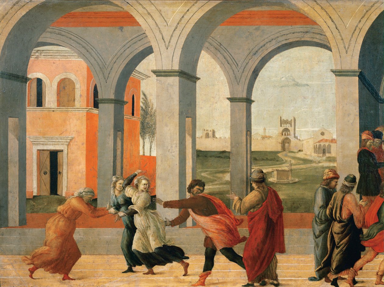 Virginia, gefangen genommen vom römischen Gouverneur Appius Claudius von Filippino Lippi