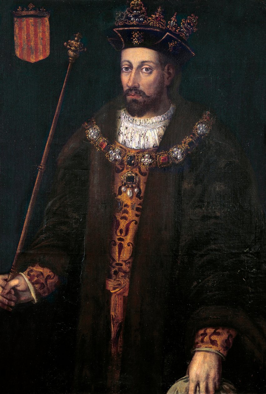 Porträt von Alfons III. von Katalonien, IV. von Aragon, genannt der Gutmütige (1299 - 1336), König von Aragon und Sardinien (1327-1336) von Filippo Ariosto