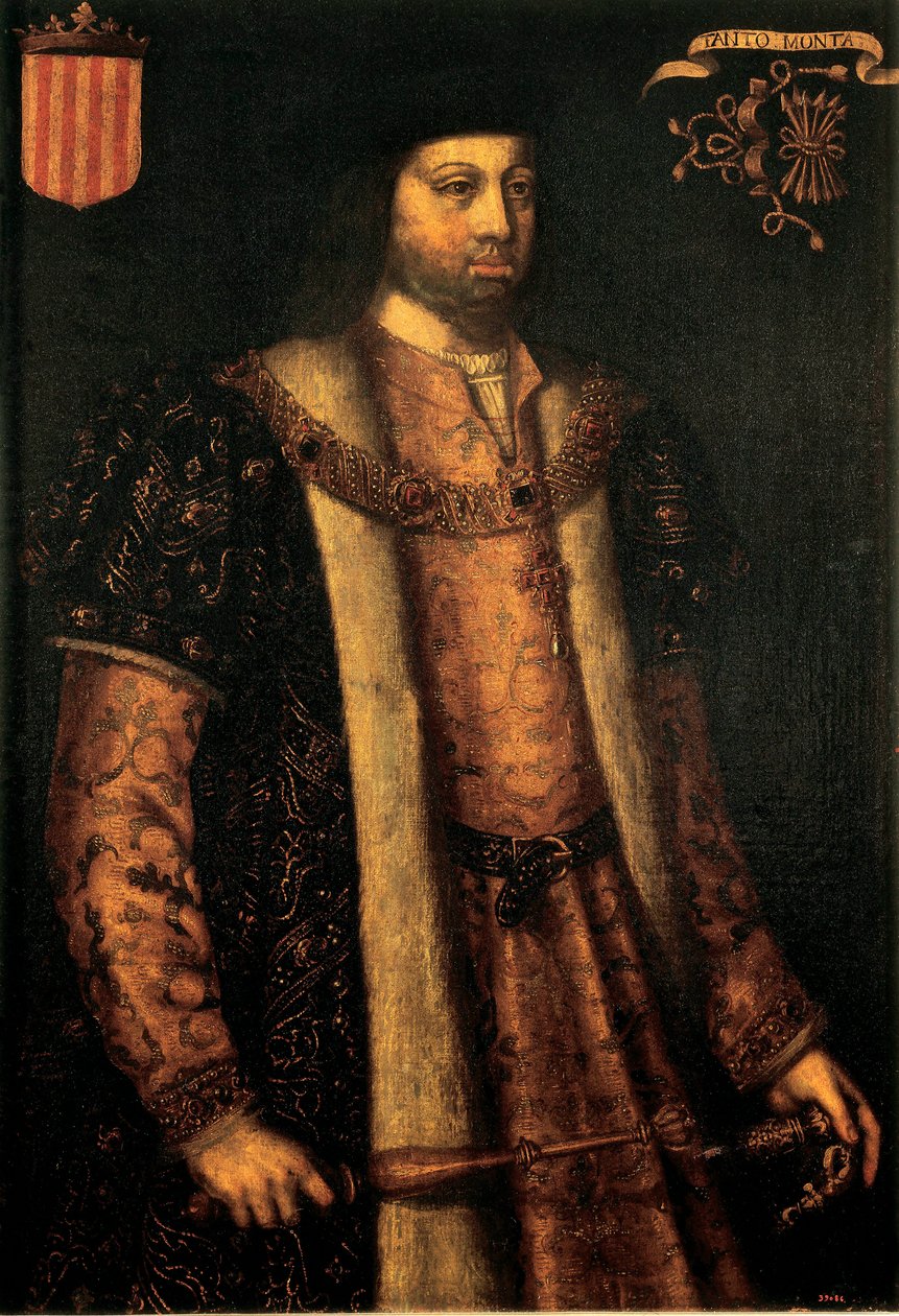 Porträt des katholischen Königs Ferdinand II. von Aragon (1479-1516) von Filippo Ariosto
