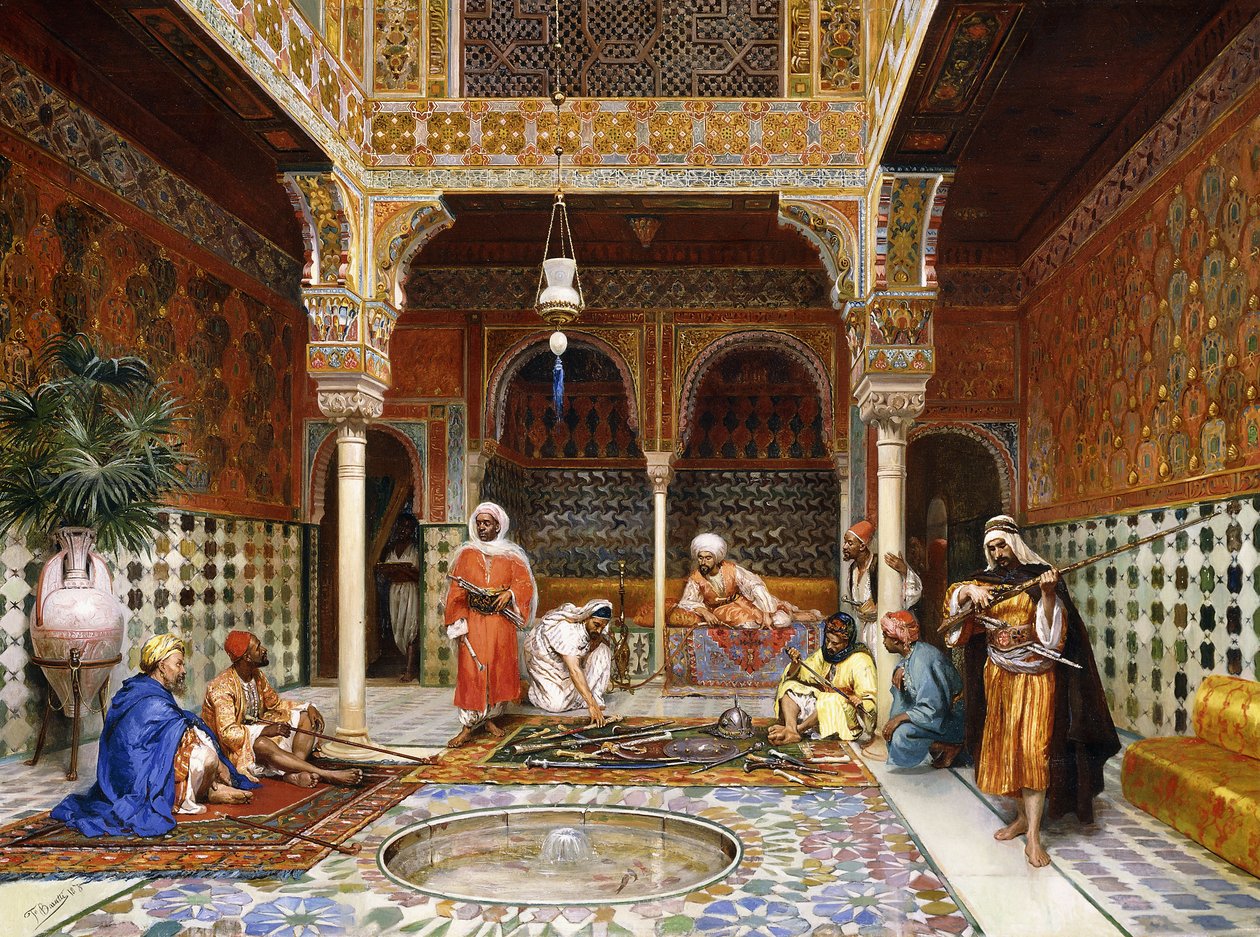 Büchsenmacher im Palast von Alhambra, Granada, 1878 von Filippo Baratti