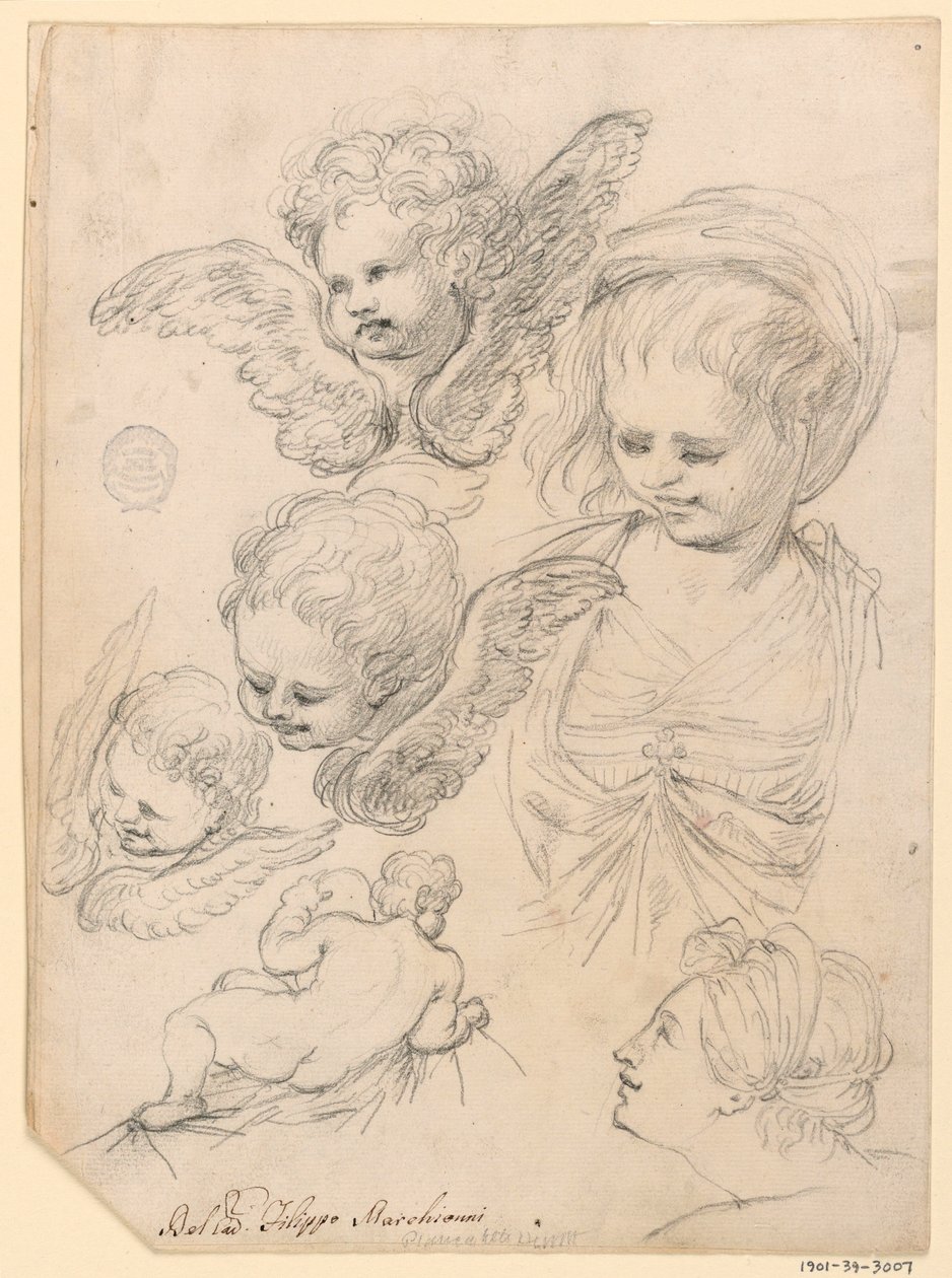 Studien für eine religiöse Darstellung, 1725–40 von Filippo Marchionni