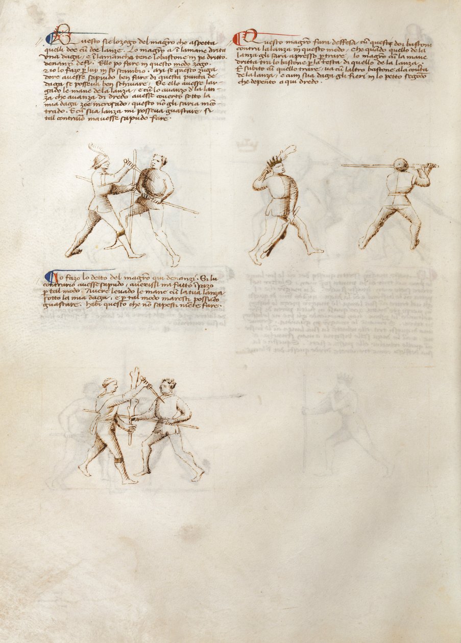 J. Paul Getty Museum Ms. Ludwig XV 13, folio 31v (Venedig, frühes XV. Jahrhundert, 279x206 mm) von Fiore dei Liberi