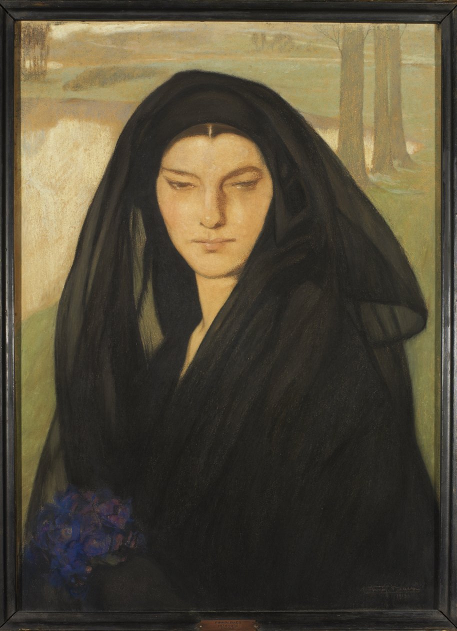 Enigme, 1915 (Buntkreide auf Papier) von Firmin Baes
