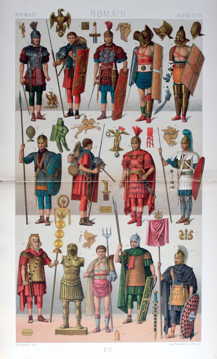 Römische Militär- und Gladiatorenkostüme, ca. 1800-1836 von Firmin Didot