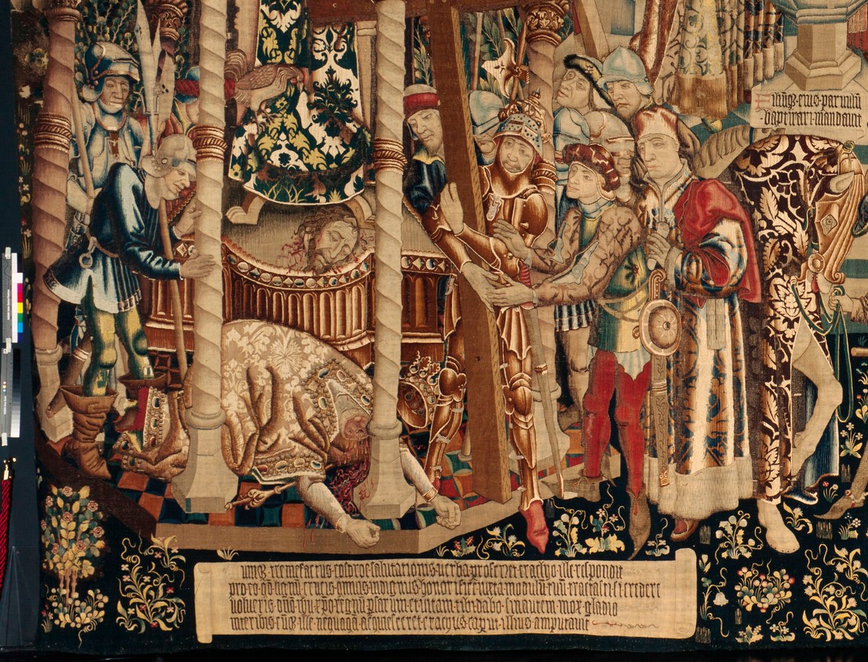 Die Legende vom Heiligen Kreuz (La leyenda de la Santa Cruz, de legende van het Heilig Kruis). (Detail) Ca. 1450. 430x1120cm. von Flemish School