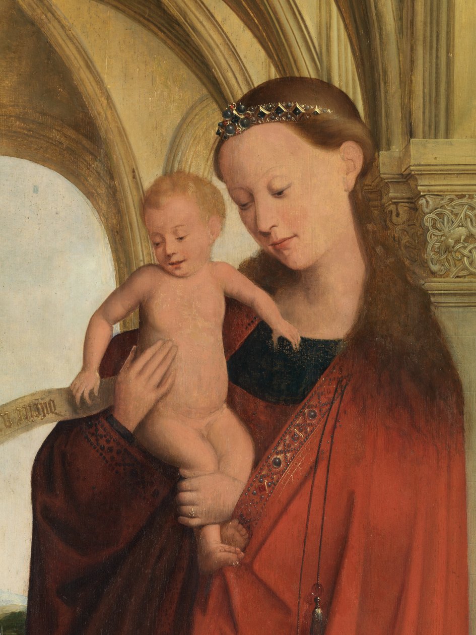 (Detail) Madonna mit Petrus Wijts von Flemish School