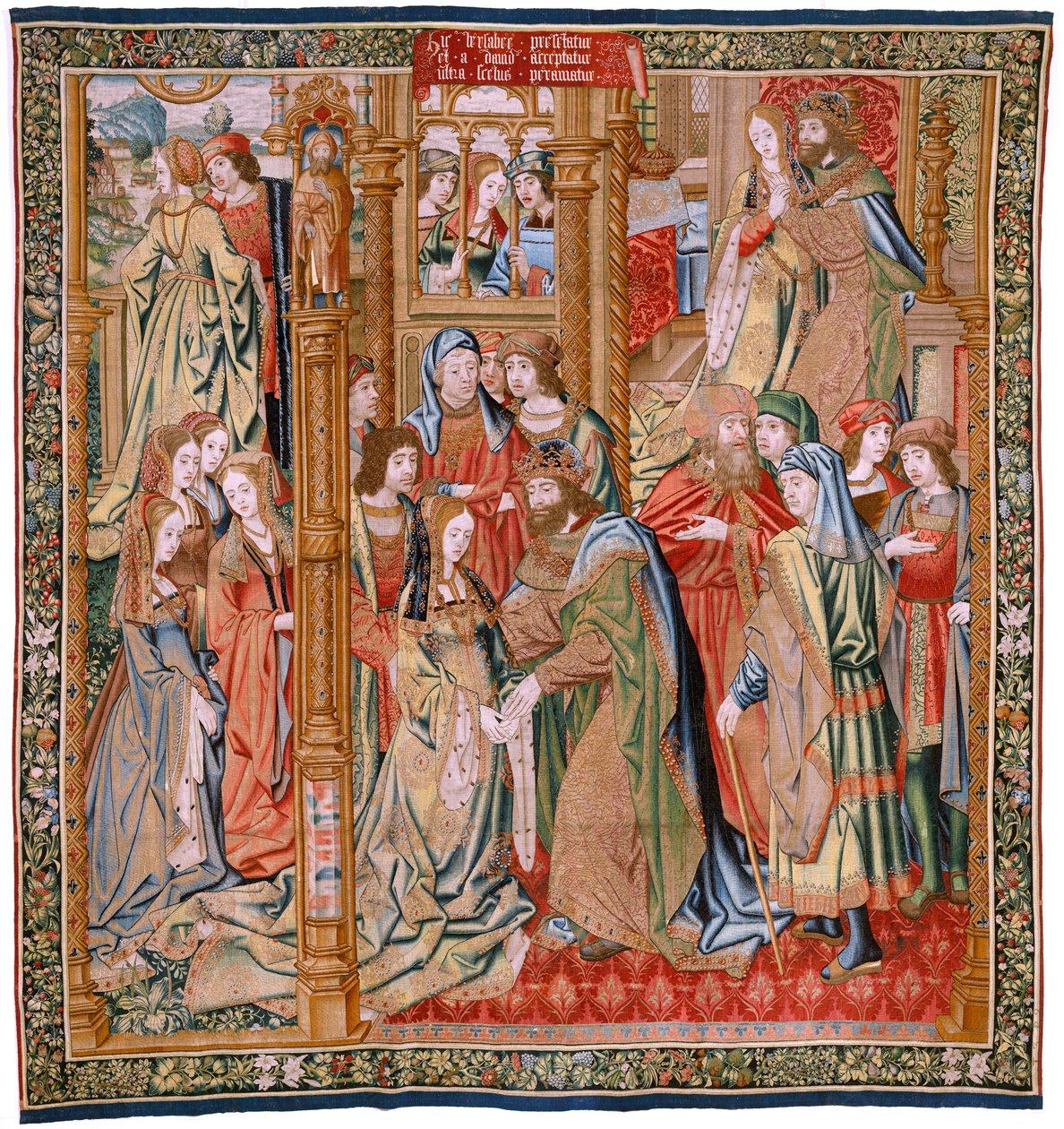 Flämischer Wandteppich. Serie Die Geschichte von David und Bathseba. Hochzeit von David und Bathseba. Zweites Panel der Serie. Modell Anonym. Herstellung Unbekannt, Brüssel. 1505 von Flemish School