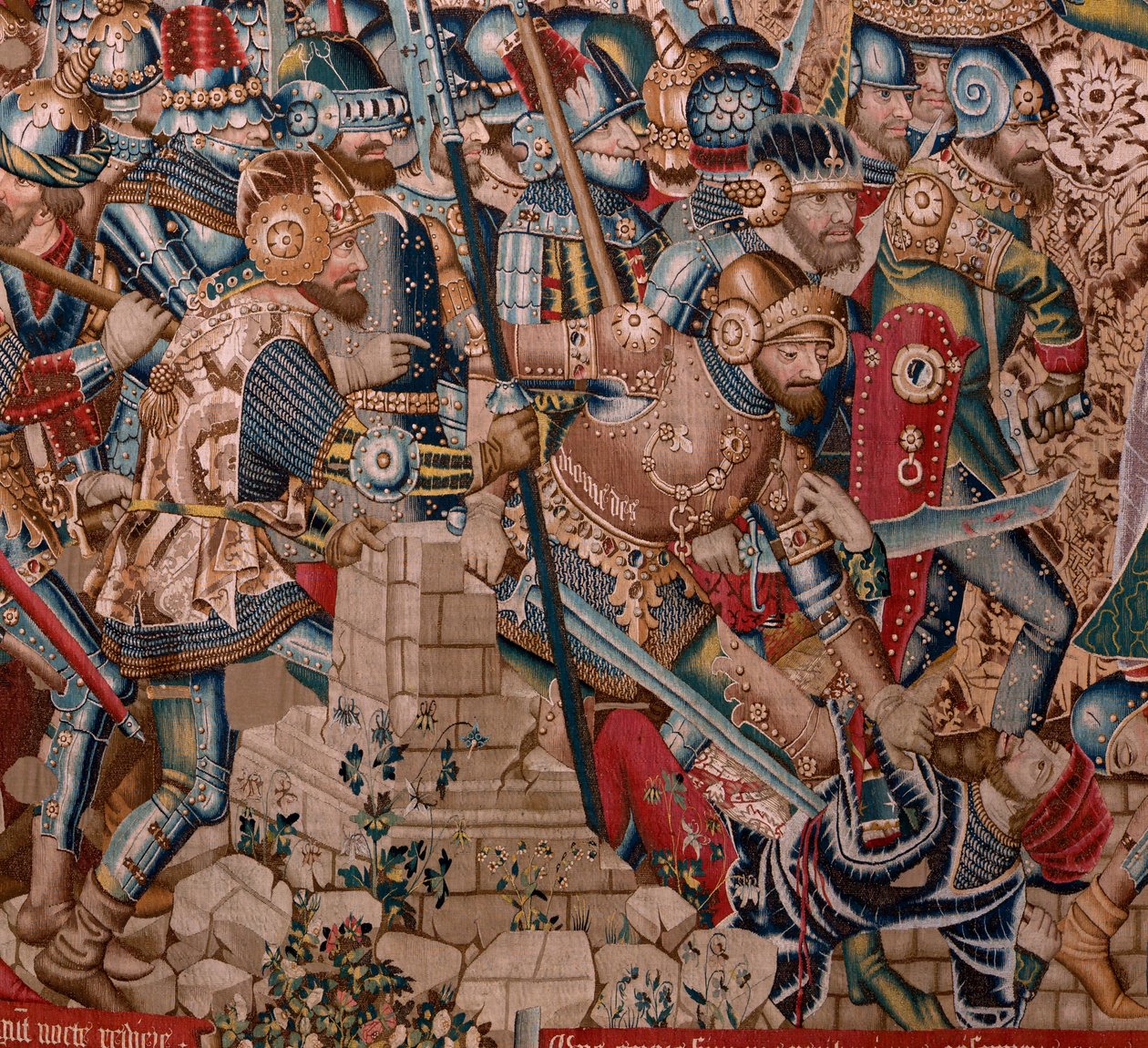 Serie Der Trojanische Krieg. Die Zerstörung von Troja (Destrucción de Troya). Elfte Tapisserie in der Serie. Modell Coëtivy Meister (Henry oder Conrard de Vulcop). Herstellung Tournai Werkstätten. Ca. 1470. von Flemish School