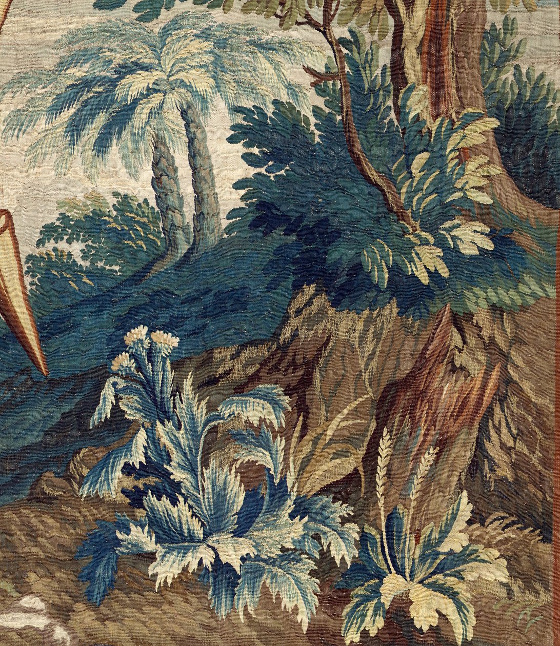 Flämischer Wandteppich. Die Verherrlichung des heiligen Kreuzes. 17. Jahrhundert. Eigentum der Kirche Sint-Walburgakerk Oudenaarde (Dekenij van de Sint-Walburga). von Flemish School
