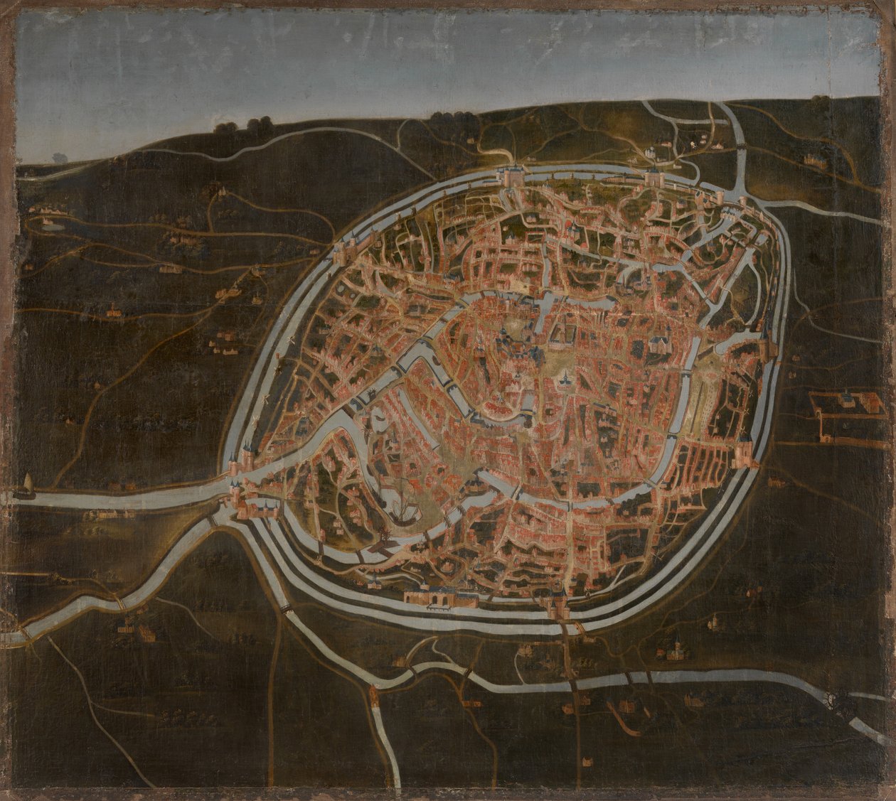 Karte von Brügge von Flemish School