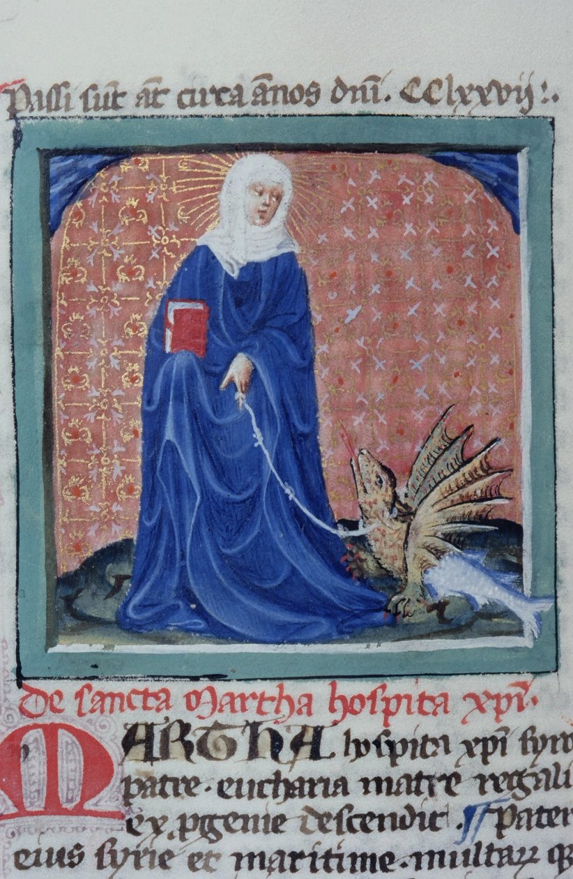 Seite aus der Legenda Aurea, Brügge, ca. 1400-10 von Flemish School