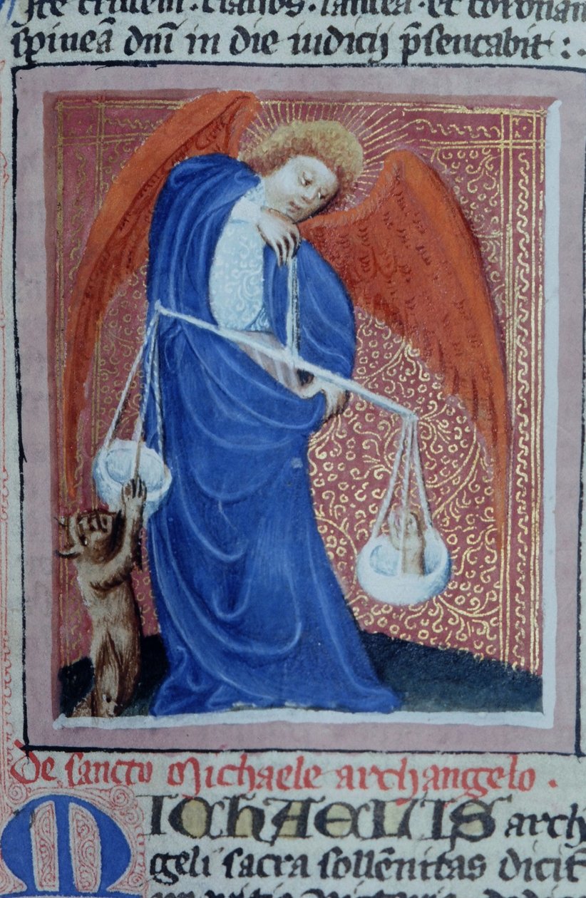 Seite aus der Legenda Aurea, Brügge, ca. 1400-10 von Flemish School