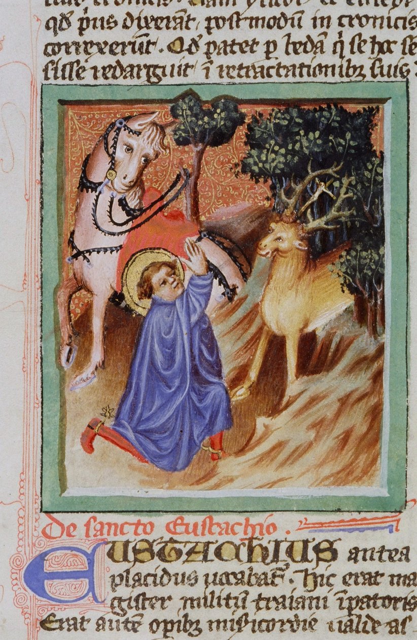 Seite aus der Legenda Aurea, Brügge, ca. 1400-10 von Flemish School