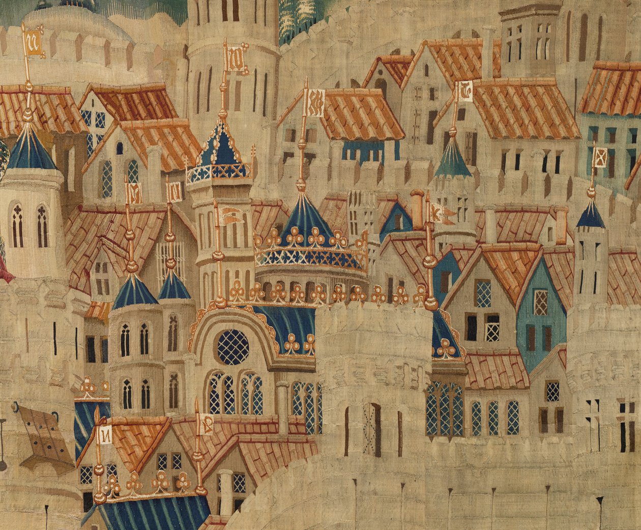 Serie Eroberungen von König Alfons I. von Portugal (Conquistas de Alfonso V de Portugal). Eroberung von Tanger (Toma de Tánger, De inname van Tanger). Tournai. Wolle und Seide. von Flemish School